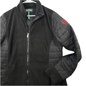 Polo Ralph Lauren Active Women's Packable Jacket Size XL Black Long Tunic Zip Up